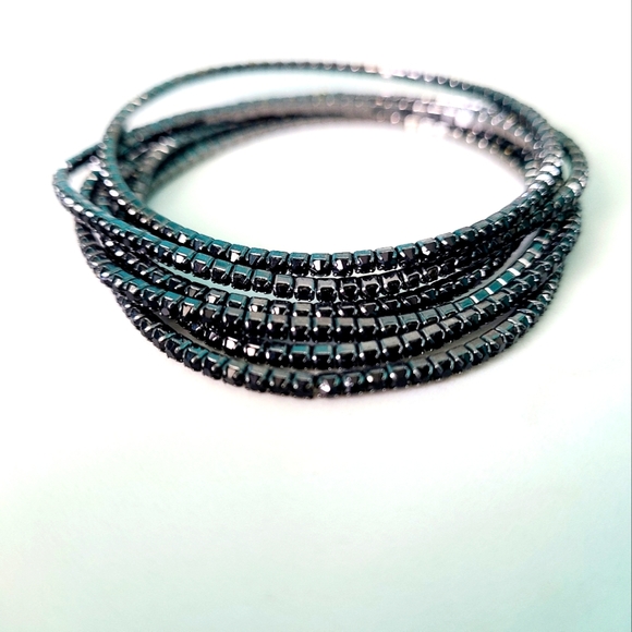 SECOND set black cubic zirconia 6 piece set - Picture 1 of 3